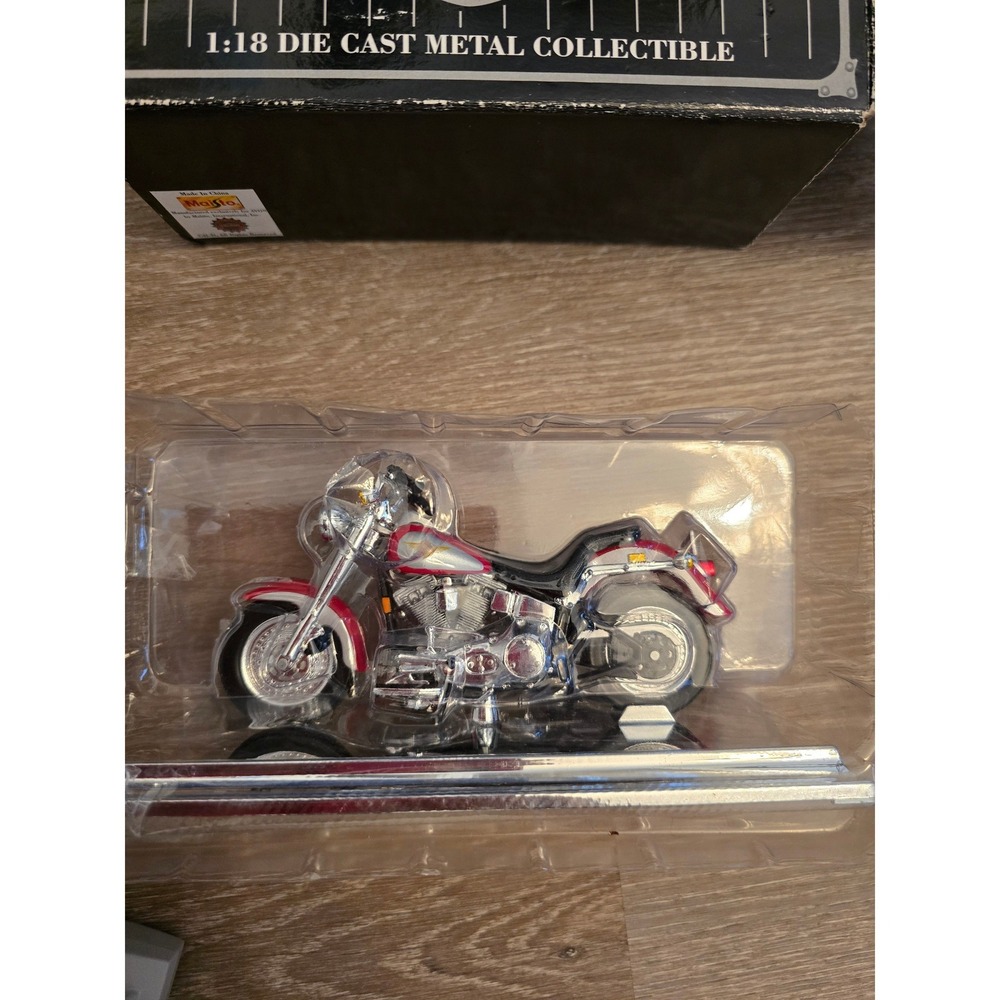1999 Harley Davidson Fat Boy‎ FLSTF 118 Die Cast Metal Collectible Motorcycle - Picture 3 of 7
